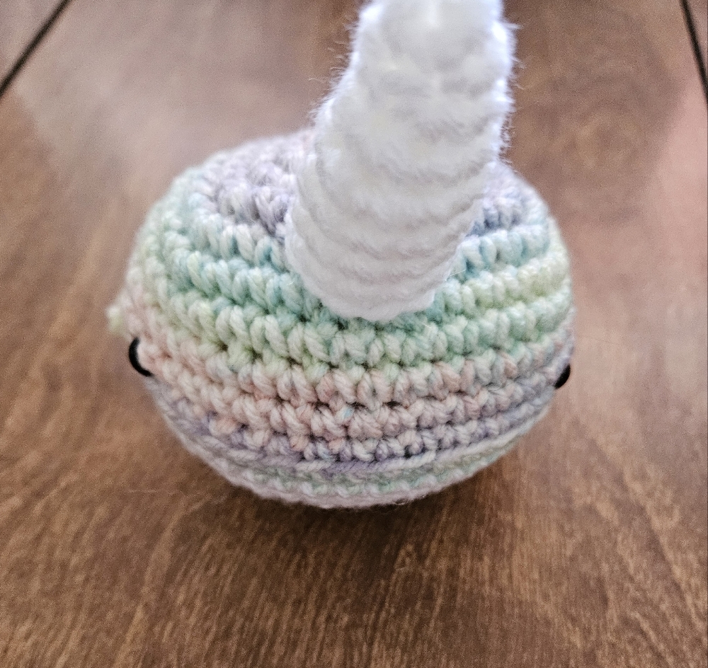 Crochet Pastel Narwhal Amigurumi - Picture 15 of 16